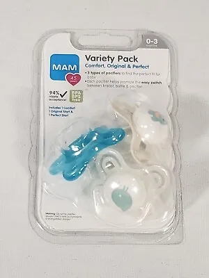 MAM Variety Pack 0-3 Months 1- Comfort 1- Original Start 1- Perfect Start SEALED • $12