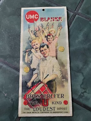 Vintage REMINGTON UMC S&W .32 Cap Gun Blank Shell Childs Hunting Store  Sign • $69.99