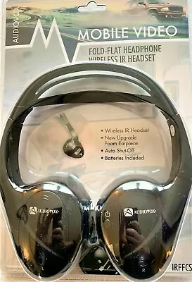 $28.99 • Buy Audiovox Headphones Mobile Video Wireless IR Headset Fold Flat Auto Shut-Off 