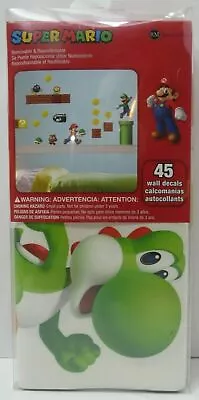 Nintendo Super Mario Peel And Stick 45 Wall Decals By Roommates Decor NEW • $14