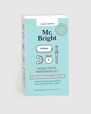 $76.99 • Buy Mr Bright Whitening Kit With LED 3 Weekly Supply + Travel Case Aussie Stock
