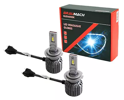 BRAUMACH 6000K LED Headlight Bulbs Globes H7 For Ford Focus TDCi Sedan 2009-2011 • $59.75