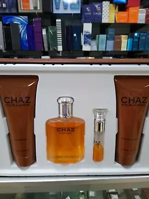 $59 • Buy CHAZ POUR HOMME Jean Philippe3.3oz/100ml EAU DE PERFUME Men Spray 4pcs  Set NIB