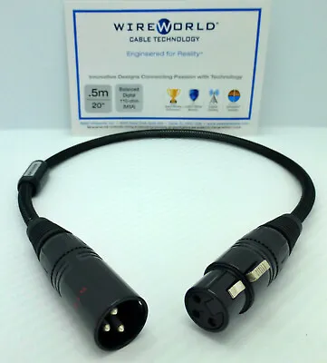 $99.99 • Buy WireWorld Micro-Silver Eclipse Digital Audio 0.5 Meter XLR To XLR AES/EBU