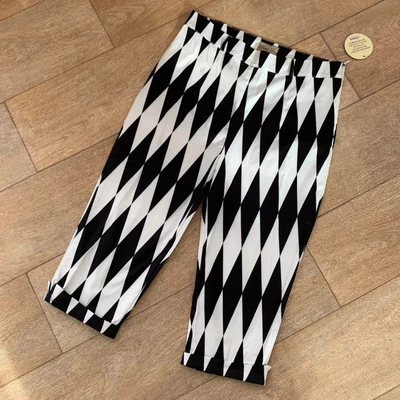 £14.99 • Buy Lindy Bop Kendra Harlequin Crop Trousers BNWT Size 14 Pin Up Vintage Rockabilly