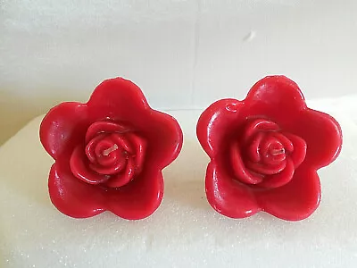 2 Rose Shaped Floating Candles - Rose Scented - Special Made • $9.50