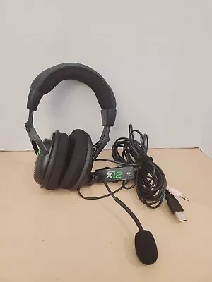 Turtle Beach Ear Force X12 Green/Black Gaming Headset PC & Xbox 360 • $17.99