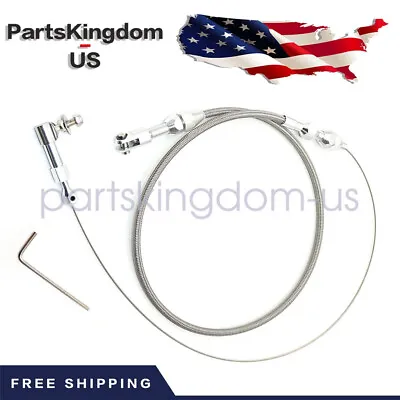 Universal 24  Stainless Steel Throttle Cable Braided For Ford GM Mustang 302 • $20.05