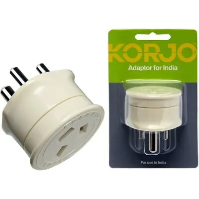 $16.82 • Buy Korjo Aust. To India Travel Adaptor For Australia 240v Plug- Fit26 Kain