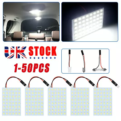 1-50pcs White 48 SMD COB LED T10 4W 12V Car Interior Panel Light Dome Lamp Bulb • £43.99