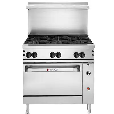 Wolf Natural Gas 36  Manual Range With 6 Burners And Convection Oven 215000 BTU • $7130