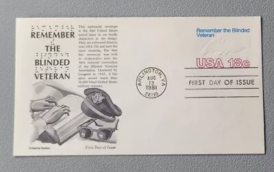 US FDC # U600 Remember The Blinded Veteran 1981. • $3.99