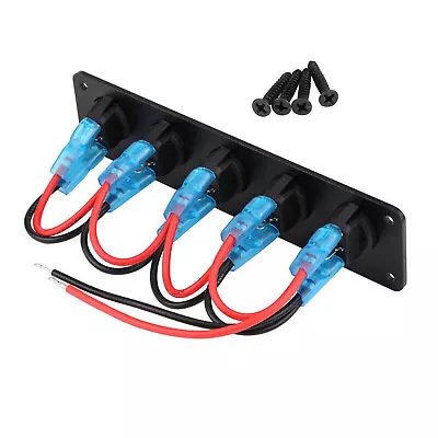 5-Way Rocker Switch Panel Circuit Breaker Blue LED Car Marine Boat 12/24V Blue A • $14.16