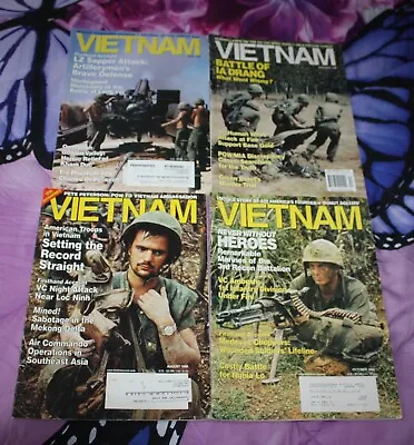 (4)Vintage Vietnam Magazines 1998 LZ Sapper Attack Battle Of IA Drang VC Et • $19.99