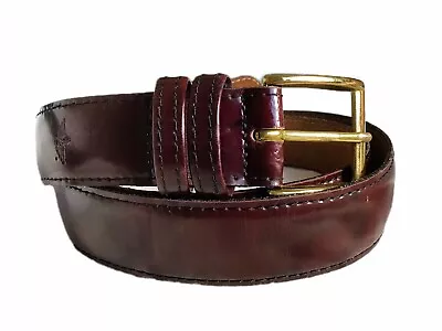 Dockers Genuine Leather Dress Belt Mens 38/95 Burgundy Handcrafted USA Made • $18.98