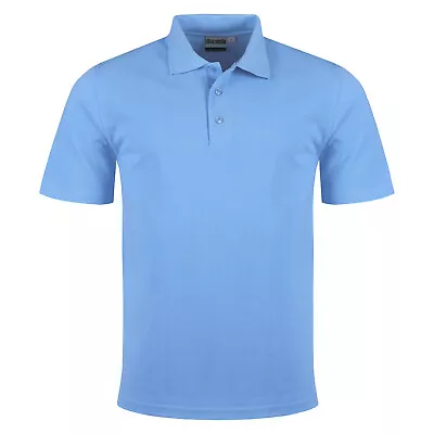 Mens Polo Shirts Short Sleeve Premium Regular Fit Pique Work Casual Plain Top • £4.99