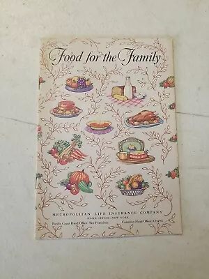 Vintage 1955 Metropolitan Life Cook Book. Food For The Family  • $5.21