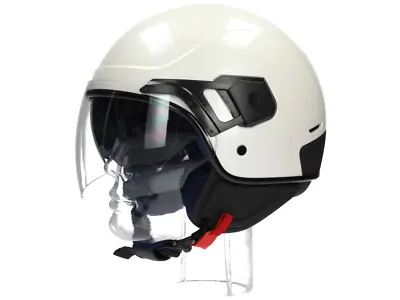 Piaggio PJ Jet Helmet White Pearl Open Face Motorcycle Crash Helmet NEW • $101.02