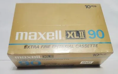 MAXELL XLII 90 Blank Audio Cassette Tapes 10 Pcs SEALED Box • $250
