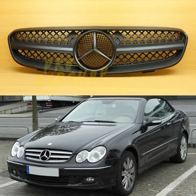 Front Grill Matte Black 2004-2009 CLK-Class Fit Mercedes Benz W209 CLK280 CLK350 • $168.45