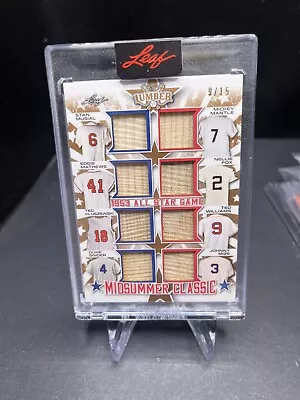 2021 Leaf Lumber 1953 Midsummer Classic Bat Relic #/15 Mantle Musial Williams • $57