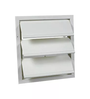 Air Vent White Plastic Square Automatic Gable Shutter 17.8 L X 16 H X 17.5 W In. • $50.15