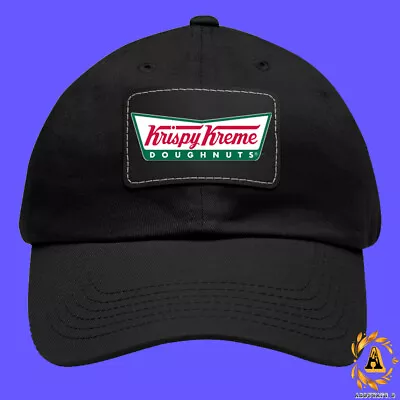 Krispy Kreme Doughnuts Restaurant Logo Dad Hat With Leather Patch Black/White • $24