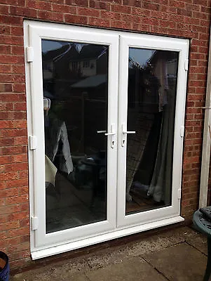 White UPVC FRENCH DOORS | BRAND NEW | MADE TO MEASURE | FREE NATIONWIDE DELIVERY • £527.21