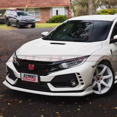 M-P Style Front Bumper Lip For 2017-2020 Honda Civic Type R FK8 (MATTE BLACK) • $449.99