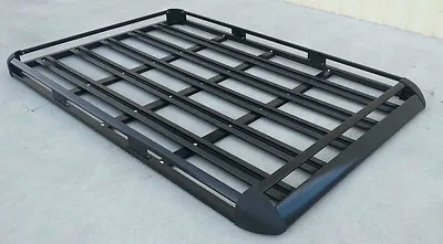 160x110cm  Black Coated Aluminium Car/4WD Roof Rack Luggage Basket + 2xCross Bar • $230