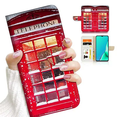 ( For Samsung S7 Edge ) Wallet FlipCase Cover AJ23412 Red Phone Booth • $12.99