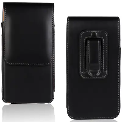 For Optus X Spirit & X Sleek Universal Vertical Belt Clip Leather Pouch Case • $8.99