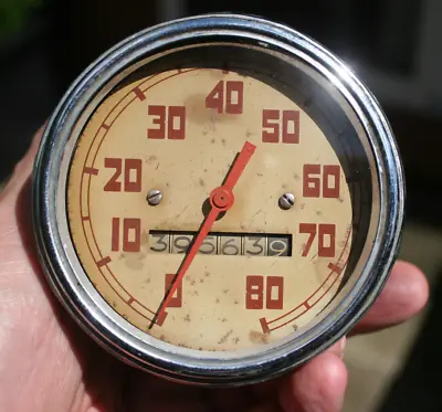 40s 50s GM GMC AC Truck Bus Coach Creme Beige Vintage 80 MPH Speedometer #2 • $69