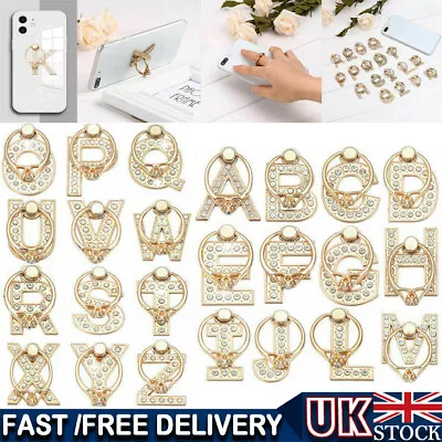 £3.44 • Buy Letter Diamond Phone Ring Holder Finger 360° Rotate Stand Mount For Mobile Phone