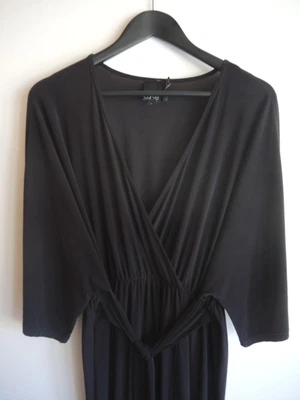 $32 • Buy ASOS Curve BLACK Plus Size Maxi Dress - Cross Over V Front & Leg Split. Size 18