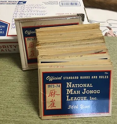 Pick 1 1970’s National Mah Jongg League Official Standard Hands And Rules • $9