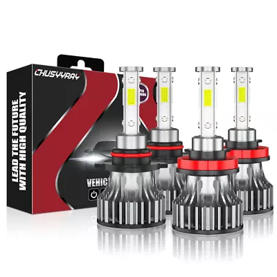 4x High+Low Beam LED Headlight Bulbs For Kenworth T660 T600 T370 T270 T170 T470 • $68.51