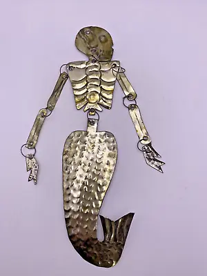 Mermaid Skeleton Hammered Metal Made In Mexico • $17