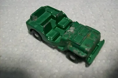  MARX JEEP  GREEN DIECAST TOY 2 Long ARMY Type JEEP -FREE SHIPPING IN U.S.A. • $6.95