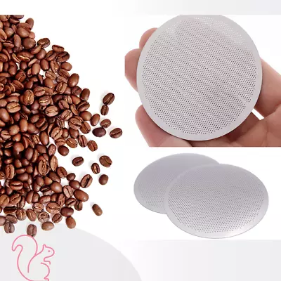 🔥☕ 2x Aeropress Metal Coffee Filter Disc Reusable Stainless Steel Environmental • $15.49