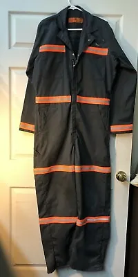Red Kap Men's Twill Coveralls With Orange/Reflective Stripes 40LN - Preowned  • $34