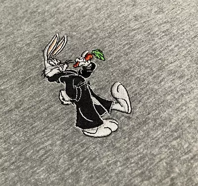 Vintage 1990s Warner Bros Studio Store Bugs Bunny T Shirt Tee US Size Small Grey • £15