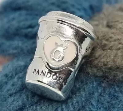 Genuine Pandora Sterling Silver Coffee Cup Charm  💕 S925 ALE  • £28