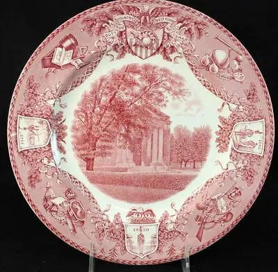 Wedgwood US MILITARY ACADEMY RED Dinner Plate Old Cadet Chapel GREAT CONDITION • $52.88