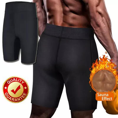 Mens Sauna Sweat Neoprene Slimming Shorts Pants Fitness Gym Workout Weight Loss • $16.79