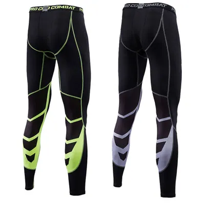 Mens Compression Tight Trouser Winter Sports Gym Running Thermal Leggings Pant • £10.79