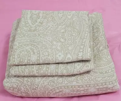 Mirabello 100% Cotton Paisley Queen Duvet Cover & 2 Pillow Shams Set 3PC Italy • $58.45