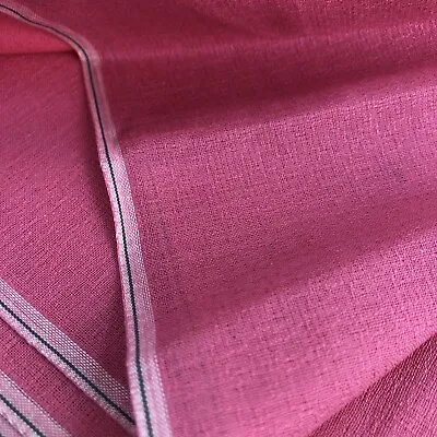 $28 • Buy Vintage SOLID PINK Cotton Blend Chambray?  Sewing Fabric 4 Yards X 36  Wide