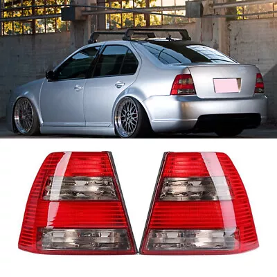 2X Smoked Rear Stop Brake Tail Light For VW Jetta Bora MK4 1999-2005 • $119.98