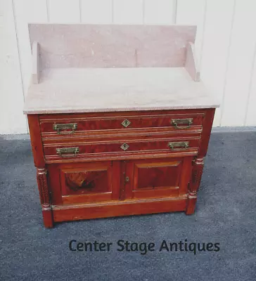 63604 Antique Victorian Walnut Washstand Chest Dresser • $465